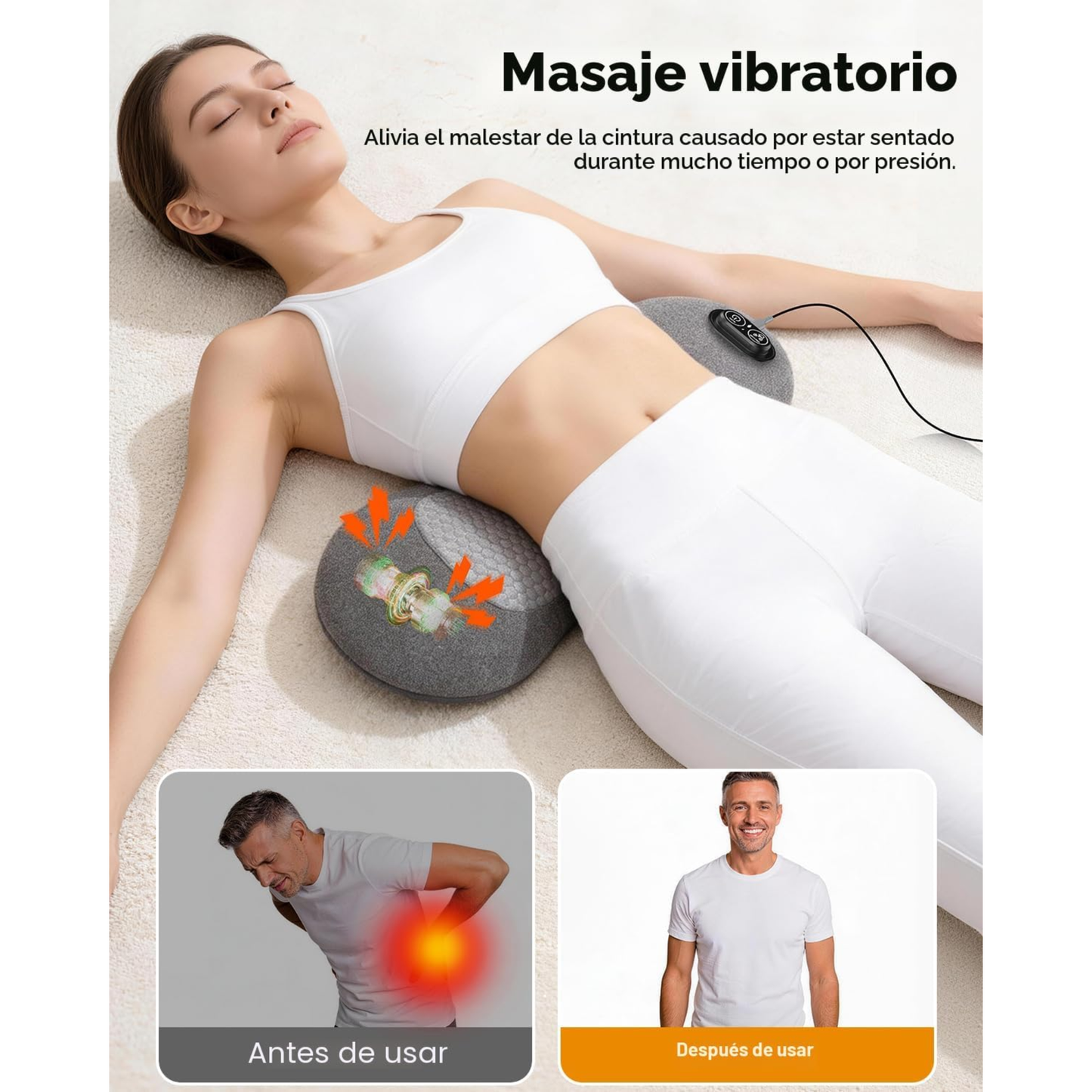 Apoyada Espaldas con Calor